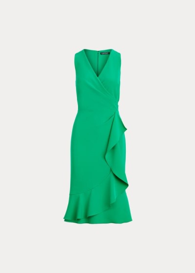 Women's Ralph Lauren Ruffle-Trim Crepe Dresses | 934250HGO